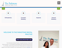 Tablet Screenshot of parkstonedentalpractice.co.uk